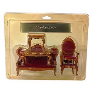 Dollhouse Victorian Sofa Chairs Tables CARRIAGE HOUSE 1:12 NEW Settee Couch Vtg.